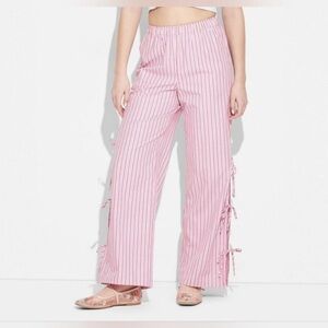 Wild Fable Pink Striped Wide Leg Pants